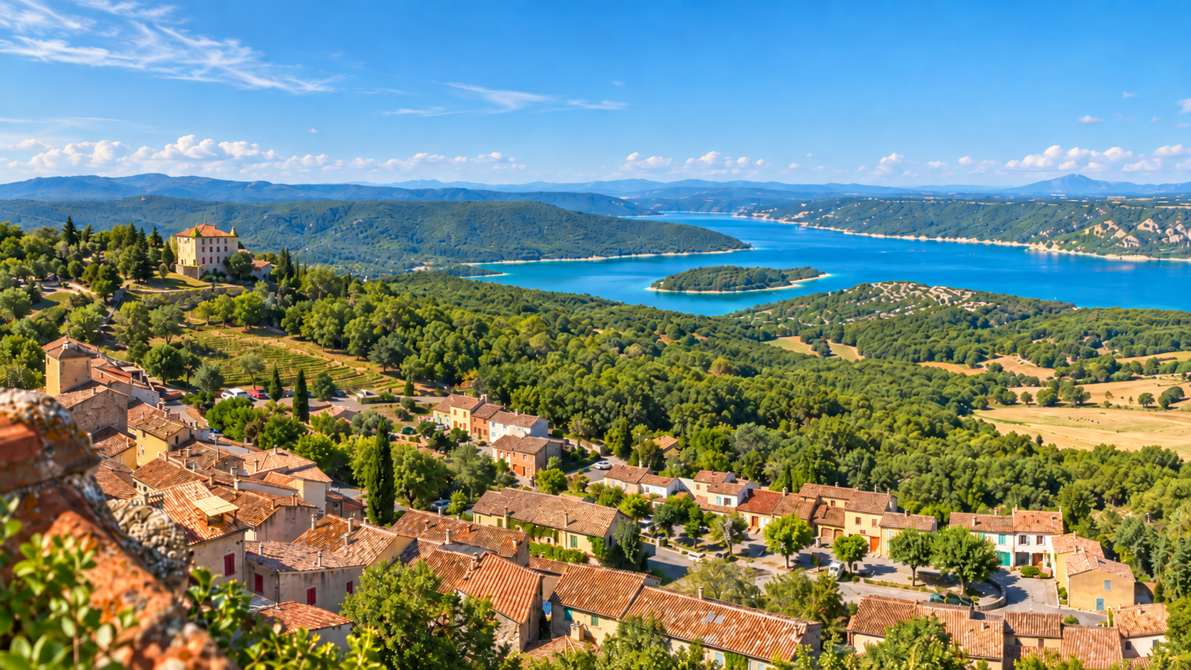 Aiguines et le lac de Sainte-Croix