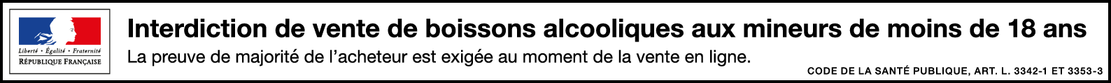 Interdiction de vente de boissons alcooliques aux mineurs de moins de 18 ans. La preuve de majorité de l’acheteur est exigée au moment de la vente en ligne.