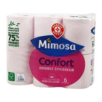PAPIER TOILETTE X12 ROSE