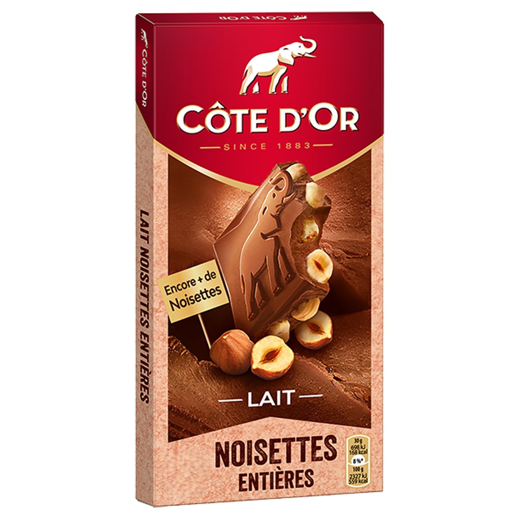COTE D OR NOISETTE CHOCOLAT 180GR