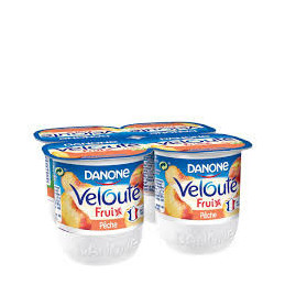 Yaourt aux fruits Velouté fruix Danone brassé pêche - 4x125g