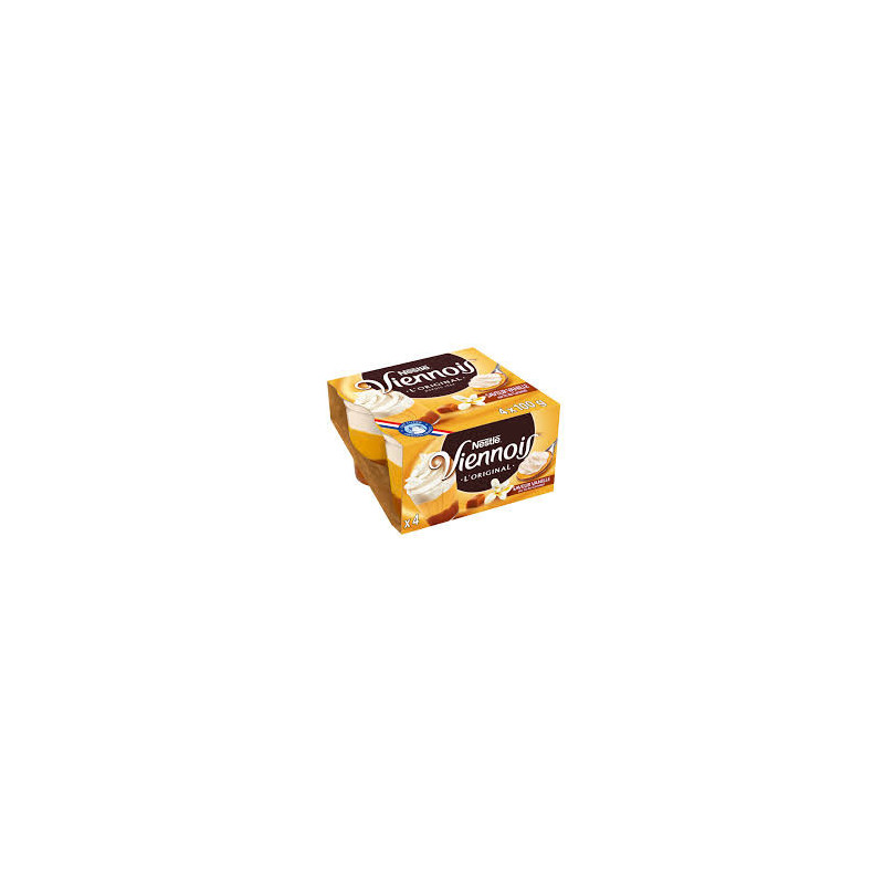 Liégeois vanille sur lit de caramel VIENNOIS 4X100GR