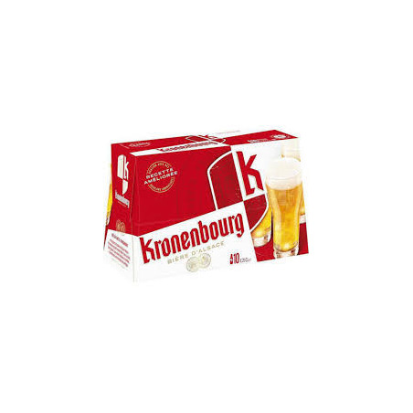 Bière blonde Kronenbourg 10x25cl