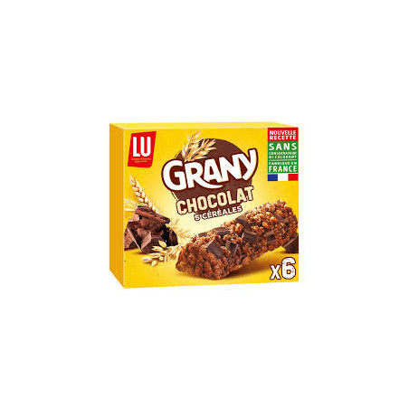 Barres de céréales au chocolat Grany LU La boîte de 6 barres - 125g