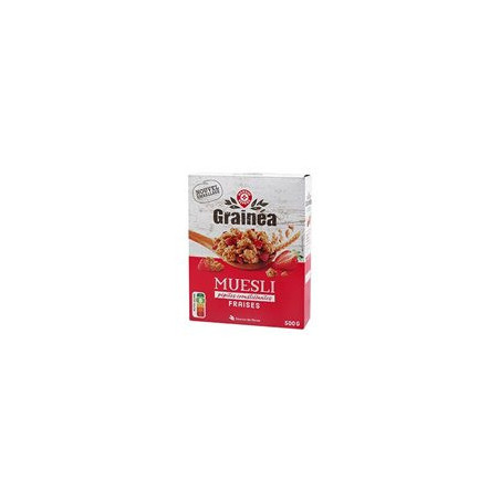 Céréales muesli Grainea Fraise, croustillant - 500g
