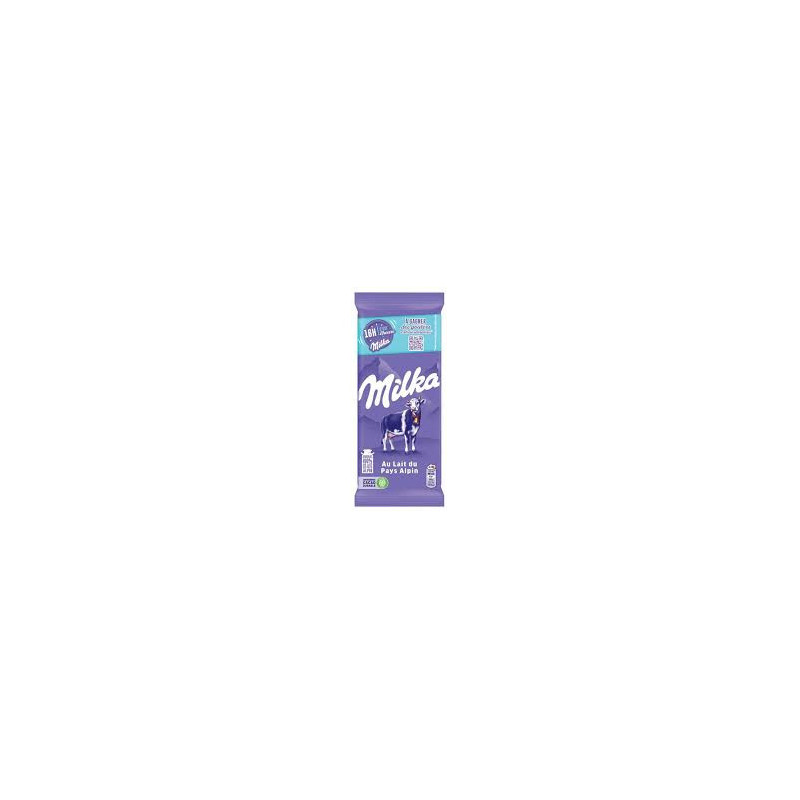 Tablette chocolat Milka Chocolat au lait -100g Tablette chocolat Milka Chocolat au lait -100g