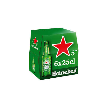 Bière blonde Heineken 6x25cl