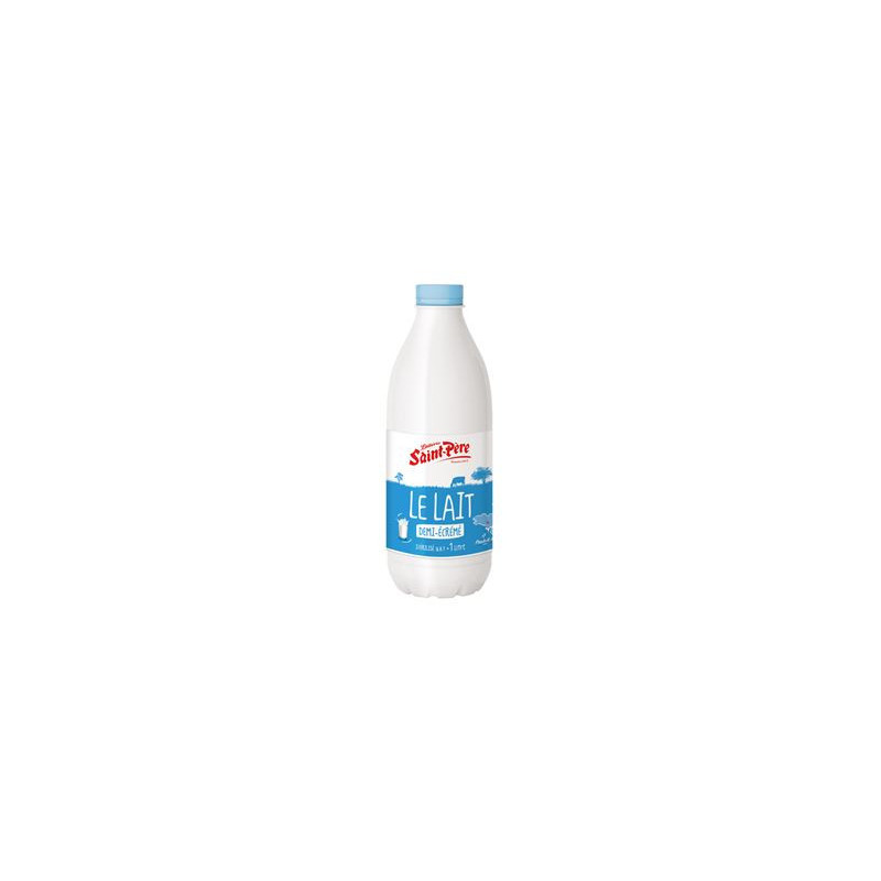 Lait demi-écrémé stérilisé UHT 50 cl