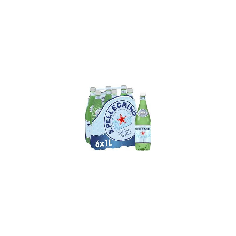 Eau gazeuse San Pellegrino Minérale naturelle - 6x1L