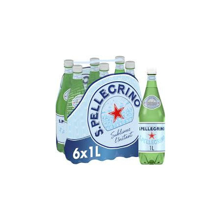 Eau gazeuse San Pellegrino Minérale naturelle - 6x1L