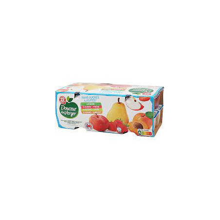 Compote  Coupelle fruits jaunes x4