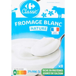 Fromage blanc nature 3% MG  4x100gr