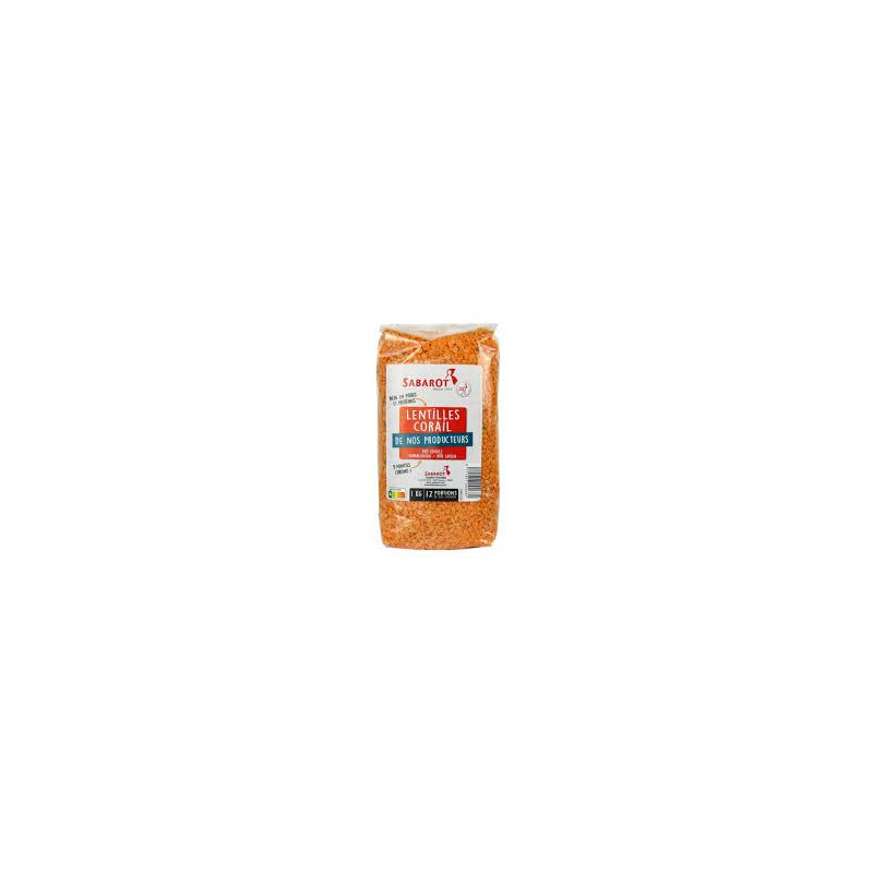 Lentille Corail bio 500gr sachet