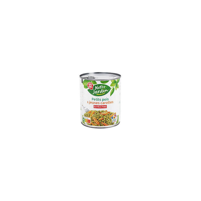 Petits pois carottes -Extra fins - 530g