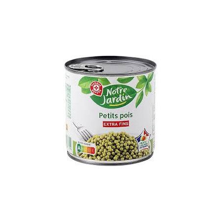 Petits pois  A l'étuvée -Extra fins -140g
